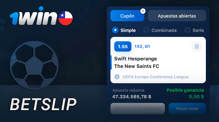 Tipos de apuestas en el cupón 1Win