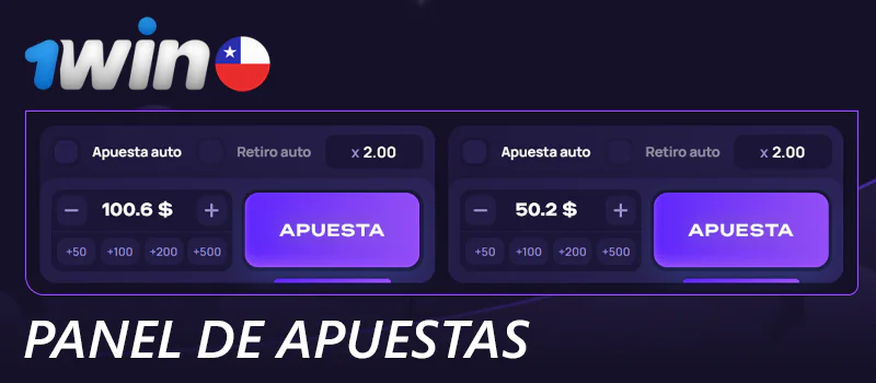 Tabla de apuestas del juego Lucky Jet en el sitio web de 1win